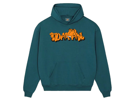 ORANGE GRAPHIC HOODY MOSS GREEN